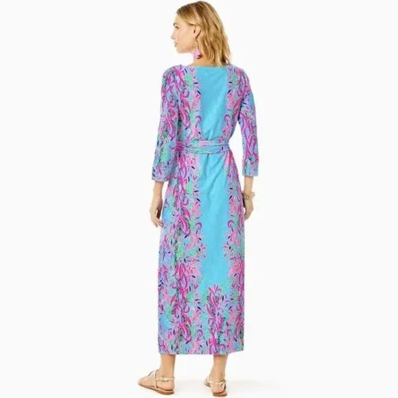 Lilly Pulitzer UPF 50+ Carabella Chillylilly Midi Dress NWT - Picture 2 of 10
